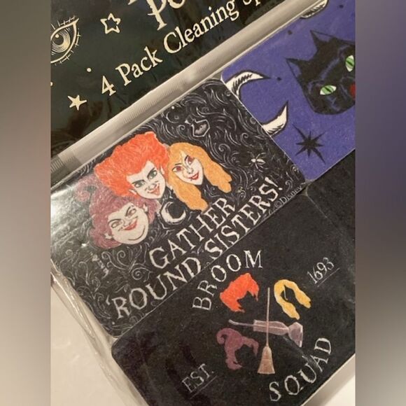 Halloween Decor Lot of 3 Disney Towel, Hocus Pocus Sponges, Table Runner EUC - Picture 4 of 16